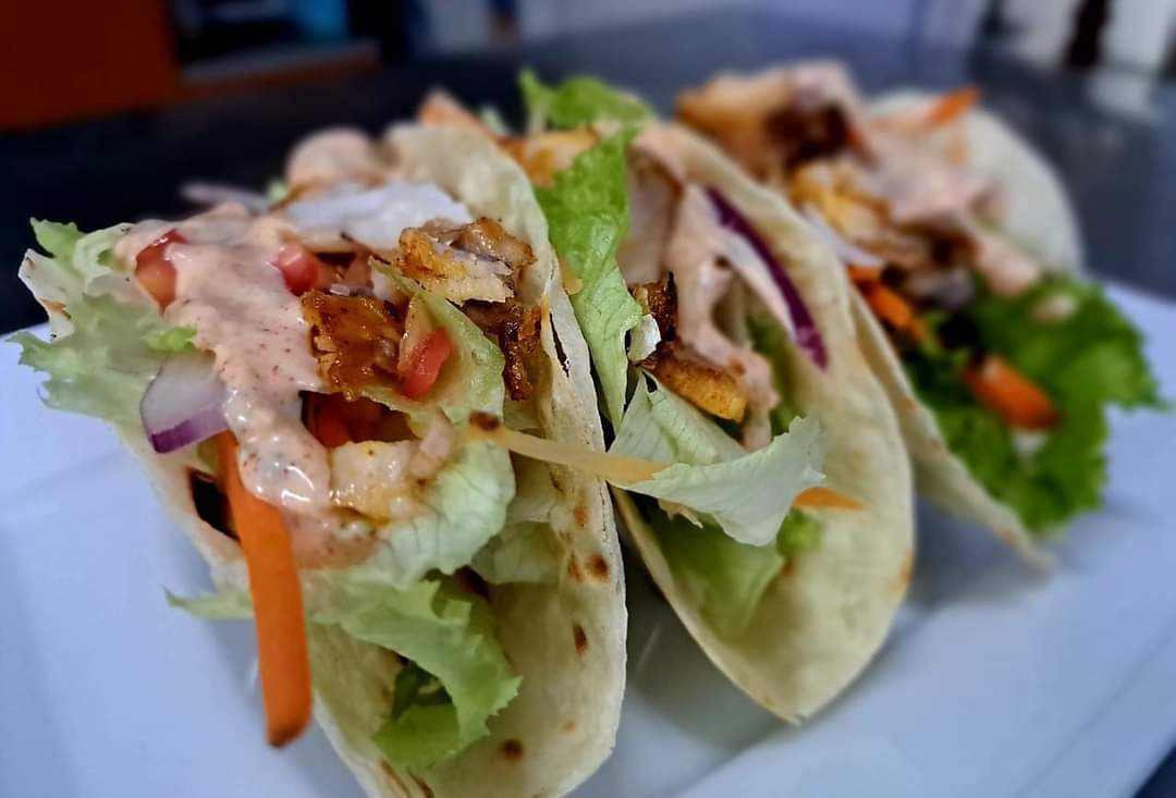 Chicken tacos with fresh salsa